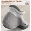 BULLIANT Men Ankle Socks Multi Pack,Athletic Running Socks Breathable Wicking Cushioned Footbed Arch Supportive(6pairs-white6468)