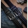 BULLIANT Men Belt, Braided Leather Belt Adjustable For Men Casual Jeans Golf 1 3/8″(2pack-black/Blue8531)