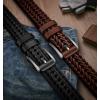 BULLIANT Men Belt, Braided Leather Belt Adjustable For Men Casual Jeans Golf 1 3/8″(2pack-black/Light Brown8532)
