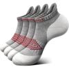 BULLIANT Men Ankle Socks Multi Pack,Athletic Running Socks Breathable Wicking Cushioned Footbed Arch Supportive(4pairs-gray Heather 4439)