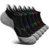 BULLIANT Men Ankle Socks Multi Pack,Athletic Running Socks Breathable Wicking Cushioned Footbed Arch Supportive(6pairs-black6467)