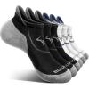 BULLIANT Men Ankle Socks Multi Pack,Athletic Running Socks Breathable Wicking Cushioned Footbed Arch Supportive(6pairs-black/White4316)