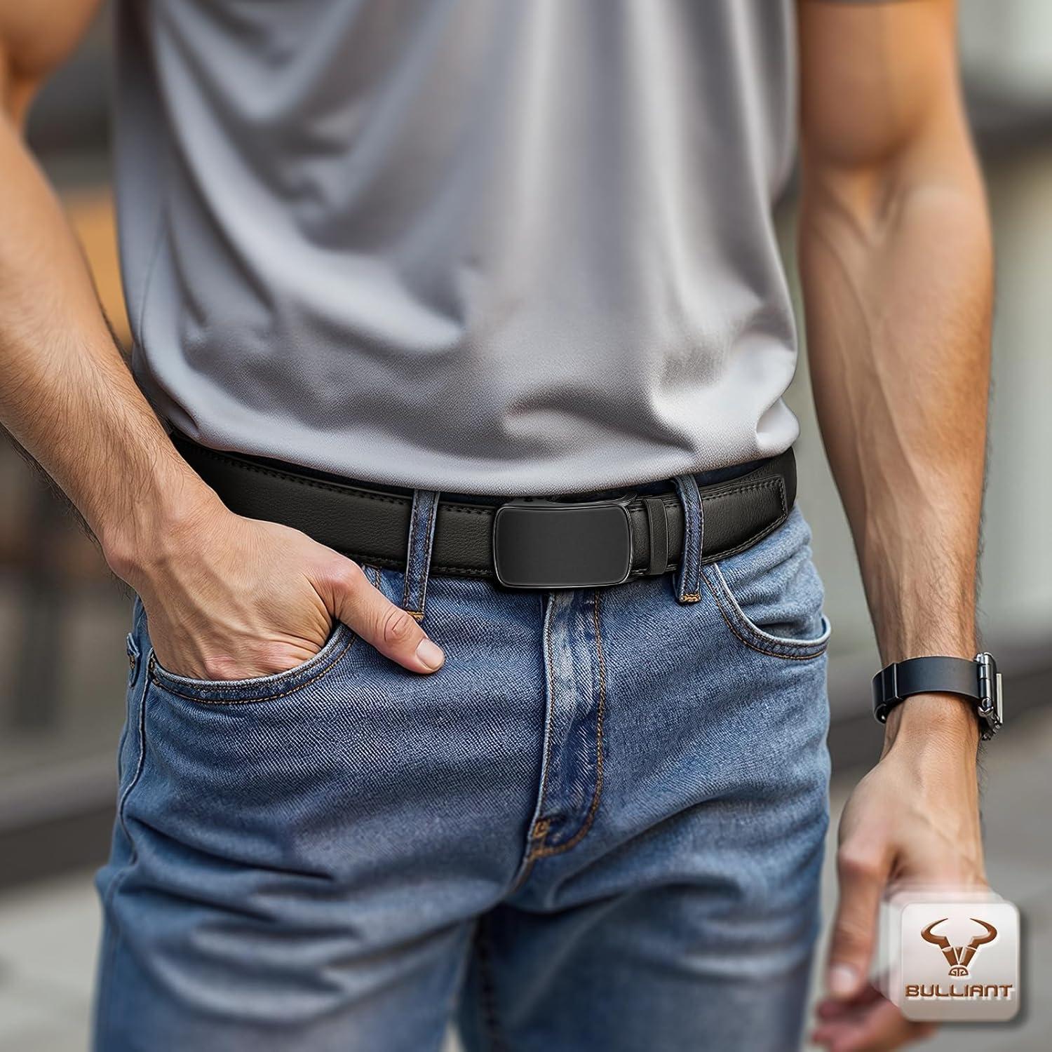image:imageBULLIANT Men Belt 2 Gift Pack Ratchet Belt Fully Adjustable For Men Dress Casual Pants Jeans 1 38 Noncuttable2packblackOrange Brown7783