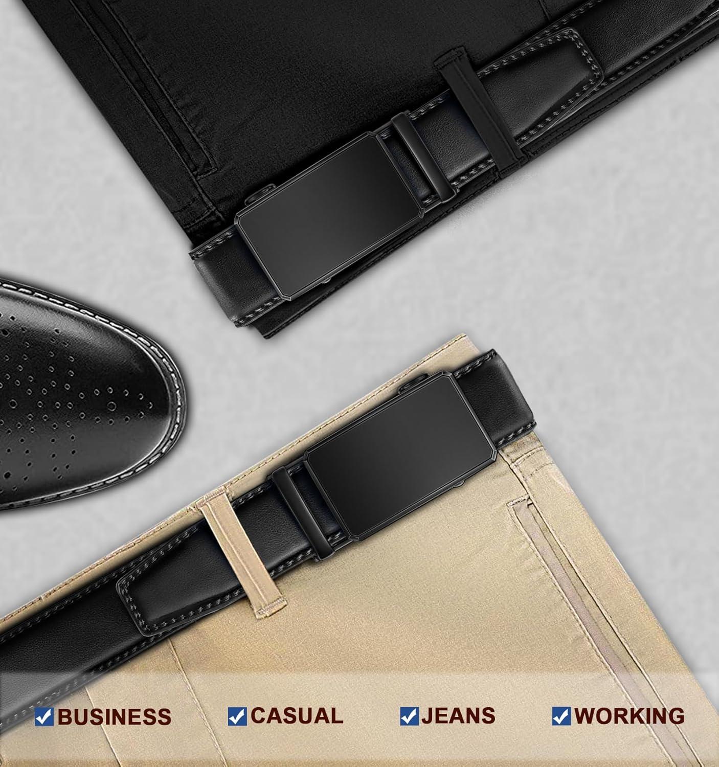 image:imageBULLIANT Men Belt Ratchet Belt Adjustable For Gift Men Dress Jeans 1 38Cut For FitBlack6245