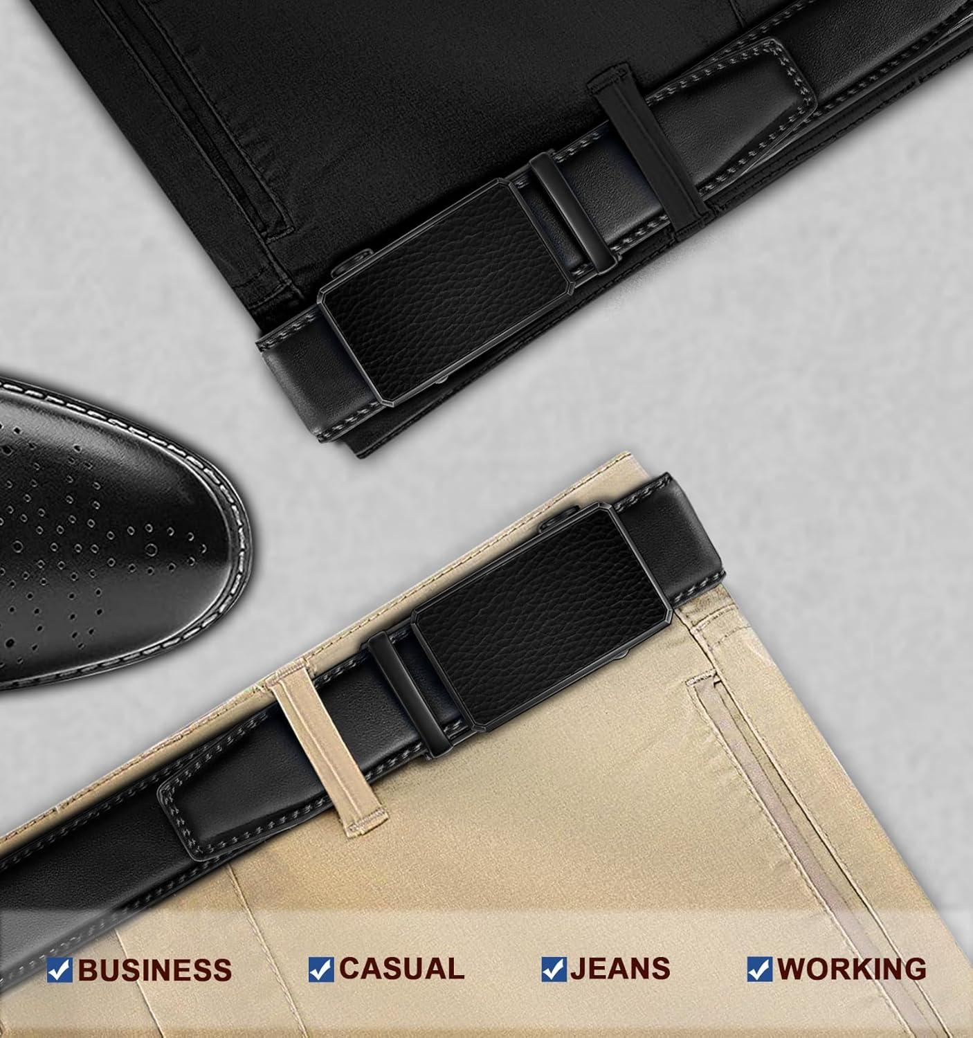 image:imageBULLIANT Men Belt Ratchet Belt Adjustable For Gift Men Dress Jeans 1 38Cut For FitBlack6251