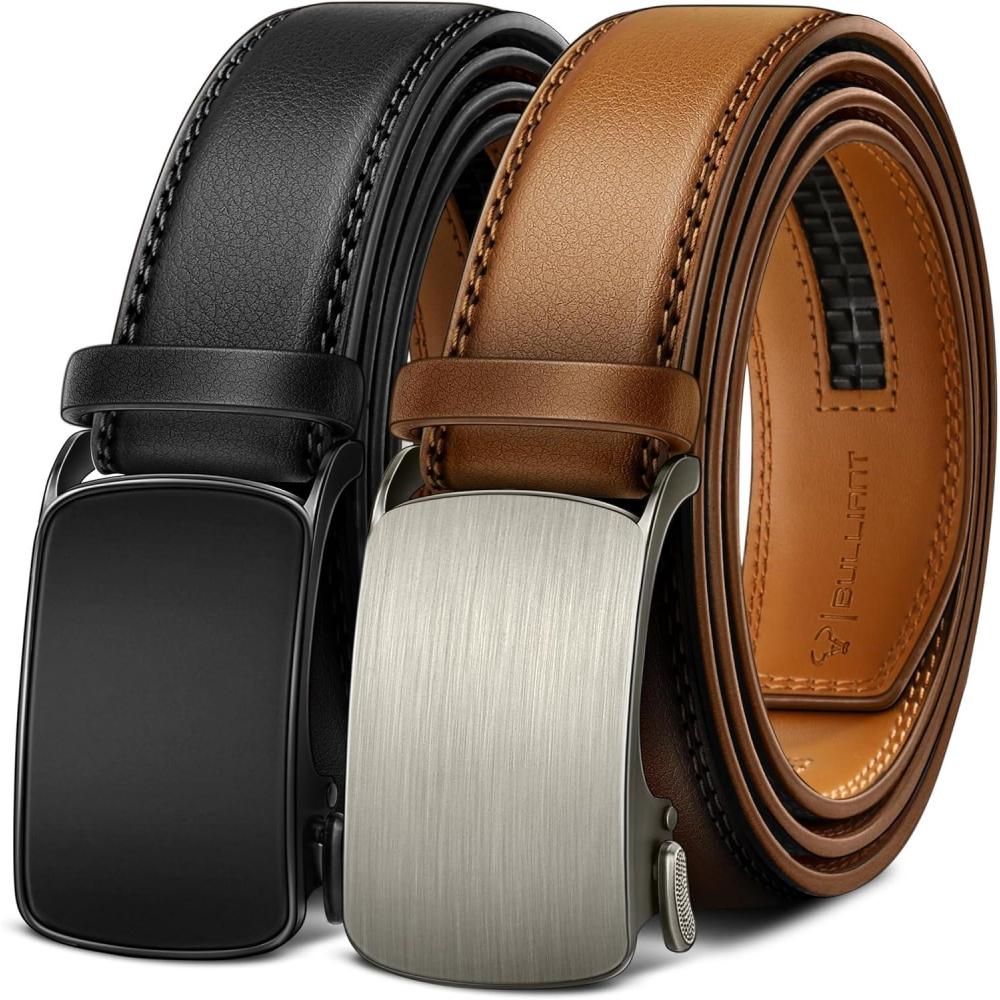 image:imageBULLIANT Men Belt 2 Gift Pack Ratchet Belt Fully Adjustable For Men Dress Casual Pants Jeans 1 38 Noncuttable2packblackOrange Brown7783