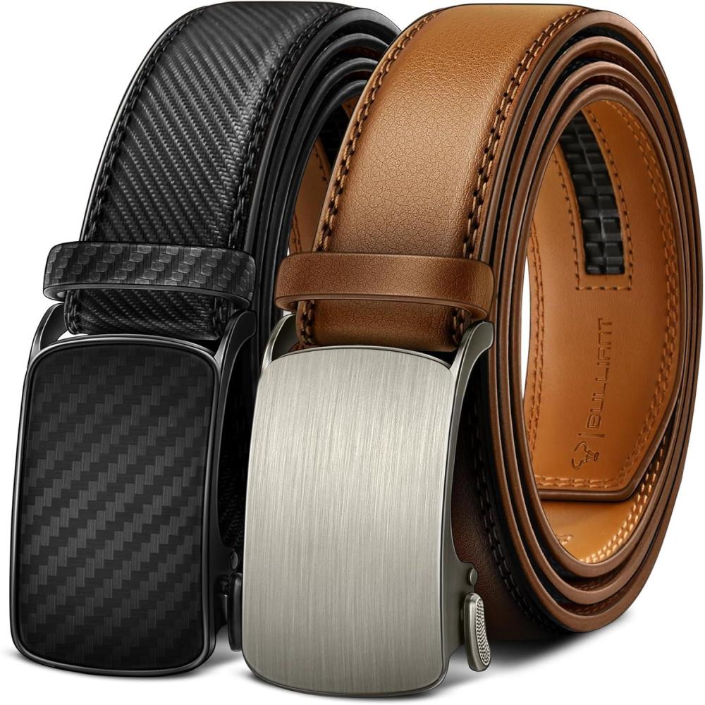 image:imageBULLIANT Men Belt 2 Gift Pack Ratchet Belt Fully Adjustable For Men Dress Casual Pants Jeans 1 38 Noncuttable2packblackOrange Brown7784