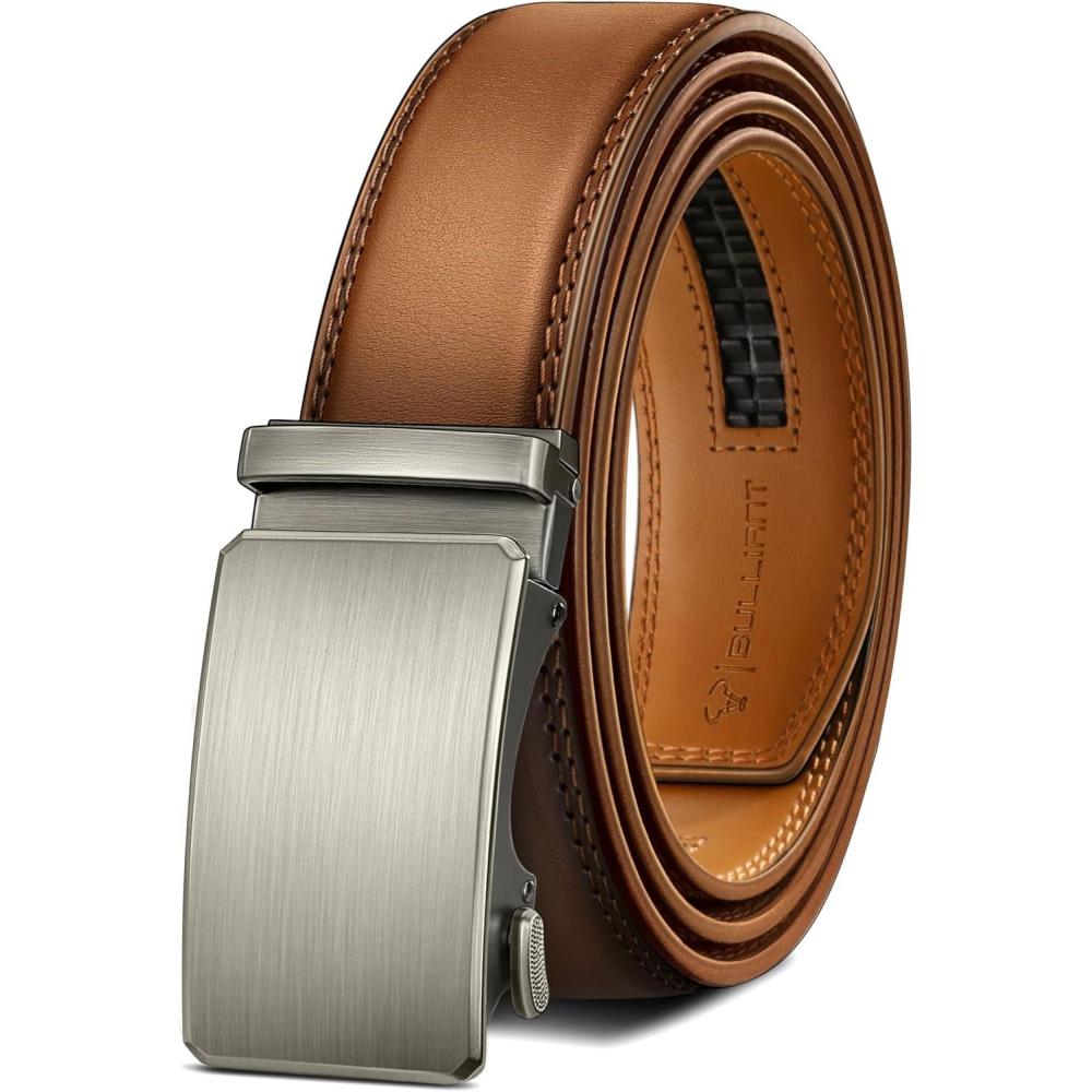 image:imageBULLIANT Men Belt Ratchet Belt Adjustable For Gift Men Dress Jeans 1 38Cut For FitOrange Brown6246