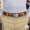 BULLIANT Men Belt 2 Gift Pack, Ratchet Belt Fully Adjustable For Men Dress Casual Pants Jeans 1 3/8″ -Noncuttable(2pack-black/Orange Brown7783)