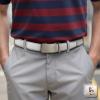 BULLIANT Men Belt, Ratchet Belt Adjustable For Gift Men Dress Jeans 1 3/8″-Cut For Fit(White6252)