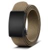 BULLIANT Men Stretch Belt,Adjustable Ratchet Nylon Belt Tactical for Men Casual Jeans Golf Work 1 3/8″,Cut For Fit(Beige7627)