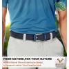 BULLIANT Belt for Men 2Pack,Mens Gift Stretch Braided Web Belt Elastic for Casual Golf Jeans,1 3/8″(2pack-antique Blue/Beige2660)