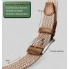 BULLIANT Belt for Men 2Pack,Mens Gift Stretch Braided Web Belt Elastic for Casual Golf Jeans,1 3/8″(2pack-antique Blue/Beige2660)