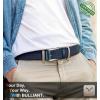 BULLIANT Belt for Men 2Pack,Mens Gift Stretch Braided Web Belt Elastic for Casual Golf Jeans,1 3/8″(2pack-black/Antique Blue2659)