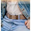 BULLIANT Belt for Men 2Pack,Mens Gift Stretch Braided Web Belt Elastic for Casual Golf Jeans,1 3/8″(2pack-black/Beige1286)