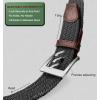 BULLIANT Belt for Men 2Pack,Mens Gift Stretch Braided Web Belt Elastic for Casual Golf Jeans,1 3/8″(2pack-black/Beige1686)