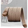 BULLIANT Belt for Men 2Pack,Mens Gift Stretch Braided Web Belt Elastic for Casual Golf Jeans,1 3/8″(2pack-black/Beige1686)