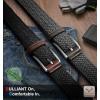 BULLIANT Belt for Men 2Pack,Mens Gift Stretch Braided Web Belt Elastic for Casual Golf Jeans,1 3/8″(2pack-black/Dark Gray8359)