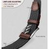 BULLIANT Belt for Men 2Pack,Mens Gift Stretch Braided Web Belt Elastic for Casual Golf Jeans,1 3/8″(2pack-black/Deep Brown1354)