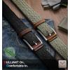 BULLIANT Belt for Men 2Pack,Mens Gift Stretch Braided Web Belt Elastic for Casual Golf Jeans,1 3/8″(2pack-black/Desert Sage8354)