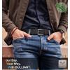 BULLIANT Belt for Men 2Pack,Mens Gift Stretch Braided Web Belt Elastic for Casual Golf Jeans,1 3/8″(2pack-black/Fog Blue8353)