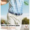 BULLIANT Belt for Men 2Pack,Mens Gift Stretch Braided Web Belt Elastic for Casual Golf Jeans,1 3/8″(2pack-black/Fog Blue8353)