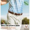 BULLIANT Belt for Men 2Pack,Mens Gift Stretch Braided Web Belt Elastic for Casual Golf Jeans,1 3/8″(2pack-black/Light Brown8358)