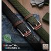 BULLIANT Belt for Men 2Pack,Mens Gift Stretch Braided Web Belt Elastic for Casual Golf Jeans,1 3/8″(2pack-black/Navy Green8357)