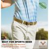 BULLIANT Belt for Men 2Pack,Mens Gift Stretch Braided Web Belt Elastic for Casual Golf Jeans,1 3/8″(2pack-black/Wood Thrush8356)