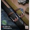 BULLIANT Belt for Men 2Pack,Mens Gift Stretch Braided Web Belt Elastic for Casual Golf Jeans,1 3/8″(2pack-black/Wood Thrush8356)