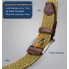 BULLIANT Stretch Belt Men,Mens Gift Woven Braided Web Belt 1 3/8 for Golf Casual Pants Shirts Jeans(Wood Thrush8334)