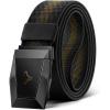 BULLIANT Men Belt-Tactical Work Belt Adjsutable With Stretch Nylon Snug Fit 1 1/2″- Cut For Size(Black/Wood Thrush8611)