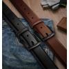 BULLIANT Men Belt 2Pack-Leather Belt 7Holes Comfortable For Men’s Dress Casual Jeans 1 3/8″(2pack-black/Coffee6463)