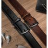 BULLIANT Men Belt 2Pack-Leather Belt 7Holes Comfortable For Men’s Dress Casual Jeans 1 3/8″(2pack-black/Deep Brown4994)
