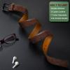 BULLIANT Men Belt 2Pack-Leather Belt 7Holes Comfortable For Men’s Dress Casual Jeans 1 3/8″(2pack-black/Deep Brown4994)