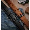 BULLIANT Men Belt 2Pack-Leather Belt 7Holes Comfortable For Men’s Dress Casual Jeans 1 3/8″(2pack-black/Orange Brown6460)