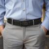 BULLIANT Men Belt 2Pack-Leather Belt 7Holes Comfortable For Men’s Dress Casual Jeans 1 3/8″(2pack-black/Tawny4885)