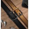 BULLIANT Men Belt 2Pack-Leather Belt 7Holes Comfortable For Men’s Dress Casual Jeans 1 3/8″(2pack-black/Tawny4885)