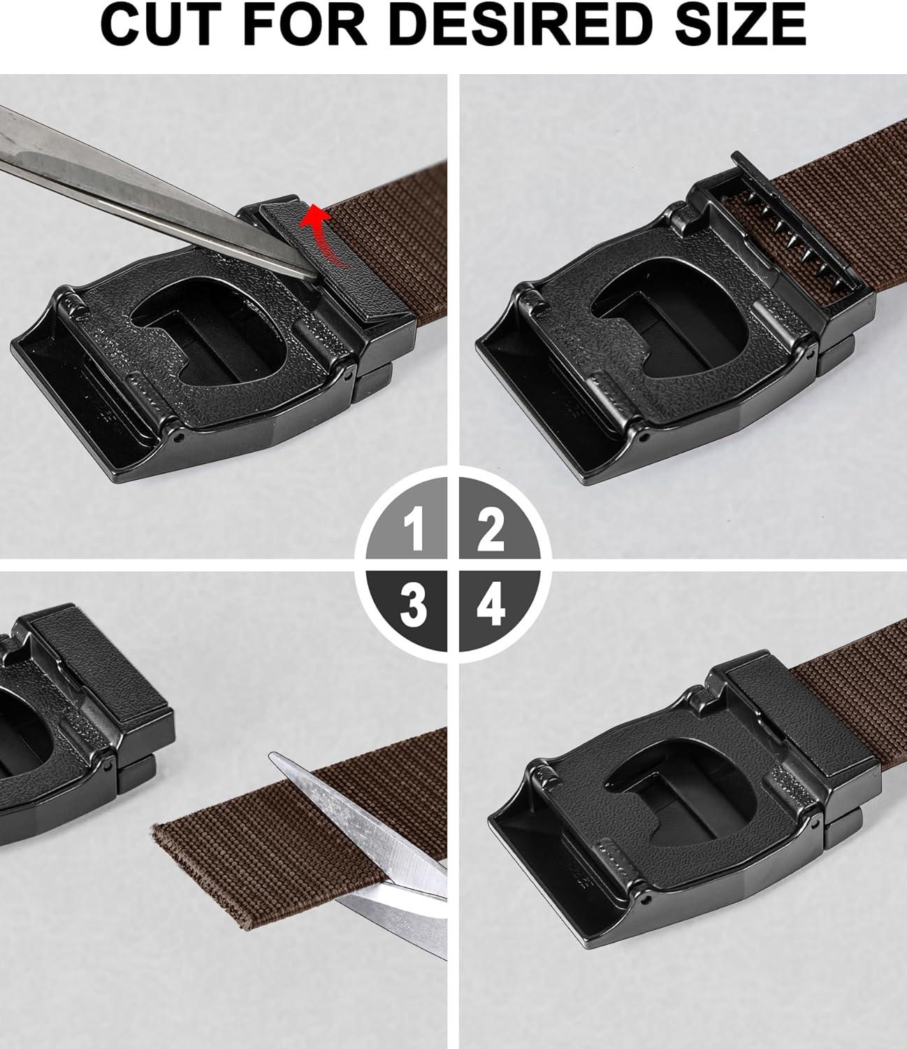 image:imageBULLIANT Tactical Belt for Men Men Stretch Nylon Web Gift Belt 15Hiking Rigger Military WorkQuick ReleaseDeep Brown8341