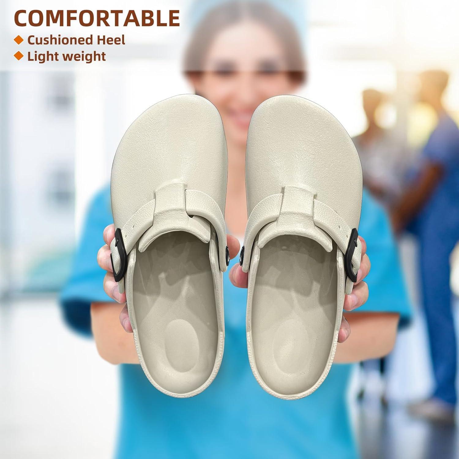 image:imageBULLIANT Women Clogs Adjustable Sandals Slipon Water Shoes Unisex with Cushioned FootbedComfortable LightweightBeige4586