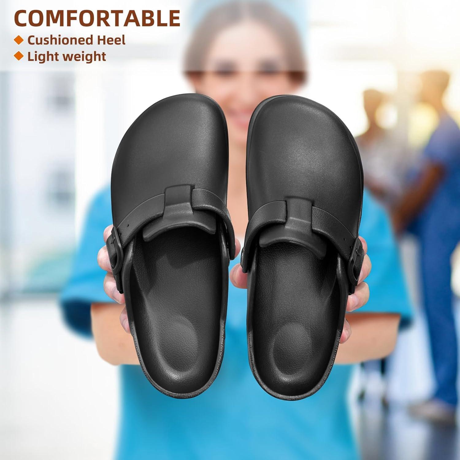image:imageBULLIANT Women Clogs Adjustable Sandals Slipon Water Shoes Unisex with Cushioned FootbedComfortable LightweightBlack4585