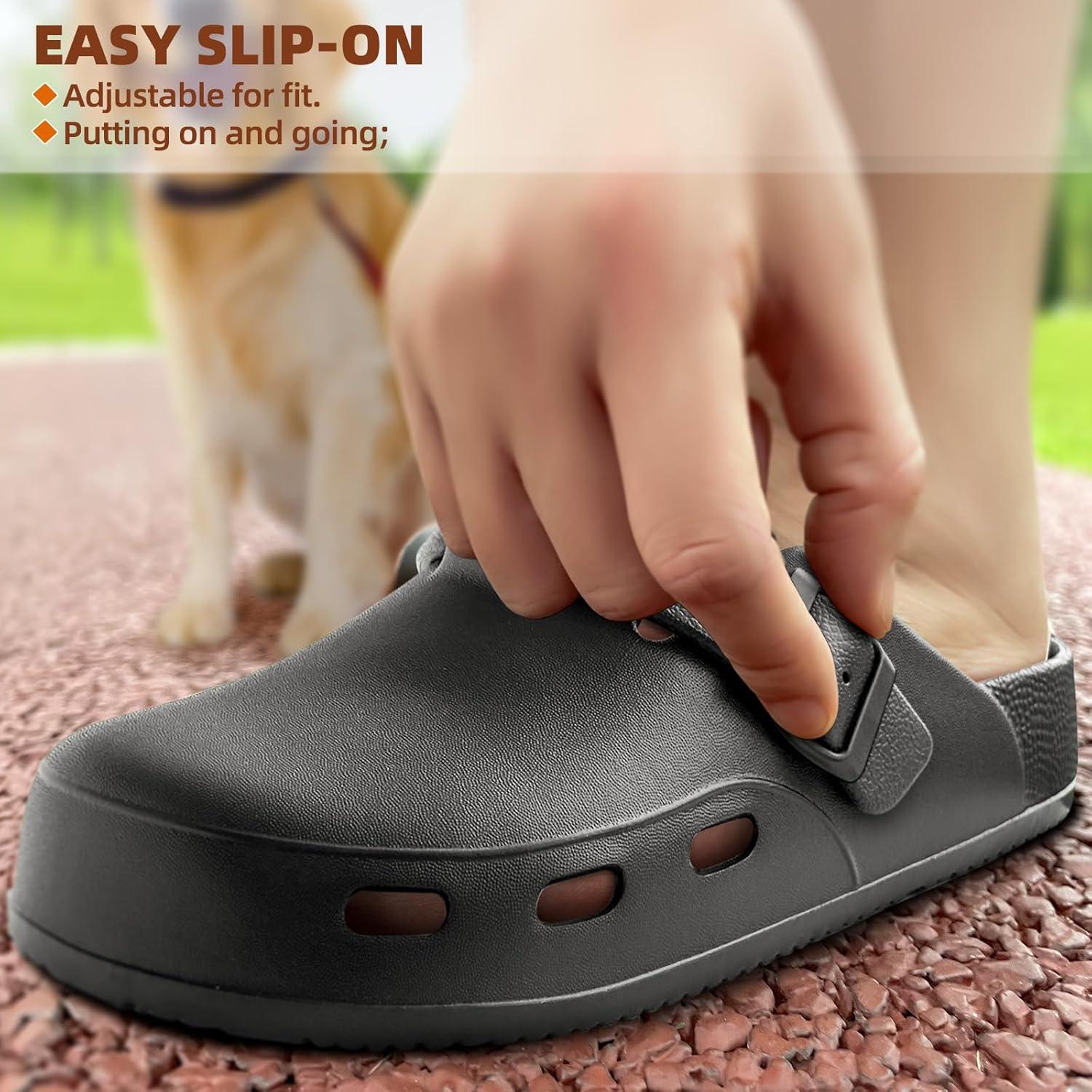image:imageBULLIANT Women Clogs Adjustable Sandals Slipon Water Shoes Unisex with Cushioned FootbedComfortable LightweightBlack4585