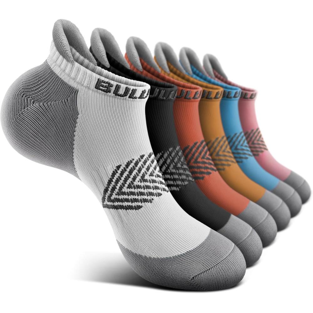 image:imageBULLIANT Socks For Women 6PairsWomens Athletic Ankle Socks No Show Cushioned for Walking RunningCompression Arch Support6pairs6 Color Mixed8243