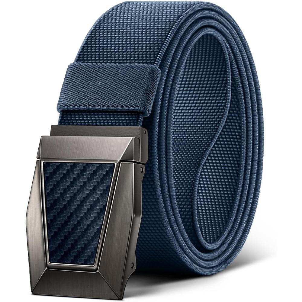 image:imageBULLIANT Tactical Belt for Men Men Stretch Nylon Web Gift Belt 15Hiking Rigger Military WorkQuick ReleasePurplish Blue2974
