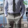 BULLIANT Men Belt,Ratchet Leather Belt Click Adjustable for Men Jeans Dress Casual 1 3/8-Cut to Fit(Dark Gray8600)