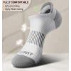 BULLIANT Socks For Women 6Pairs-Womens Athletic Ankle Socks No Show Cushioned for Walking Running-Compression Arch Support(6 Pairs-white1846)