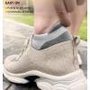 BULLIANT Socks For Women 6Pairs-Womens Athletic Ankle Socks No Show Cushioned for Walking Running-Compression Arch Support(6 Pairs-white1846)