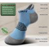 BULLIANT Socks For Women 6Pairs-Womens Athletic Ankle Socks No Show Cushioned for Walking Running-Compression Arch Support(6pairs-cambridge Blue8240)