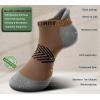 BULLIANT Socks For Women 6Pairs-Womens Athletic Ankle Socks No Show Cushioned for Walking Running-Compression Arch Support(6pairs-camel8241)