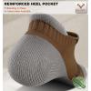 BULLIANT Socks For Women 6Pairs-Womens Athletic Ankle Socks No Show Cushioned for Walking Running-Compression Arch Support(6pairs-camel8241)